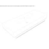 Rectangular single ceramic washbasin with towel rail Woumen