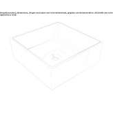 Square countertop washbasin made of cultured marble Winden
