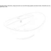 Oval countertop ceramic washbasin Kosmach