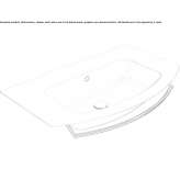 Ceramic washbasin with towel rack Riebini
