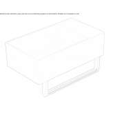 Rectangular ceramic washbasin with a towel rack Sanem