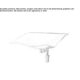 Corian® rectangular wall washbasin Ramtown