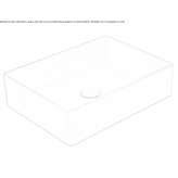 Rectangular countertop ceramic washbasin Sanem