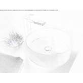 Round countertop washbasin made of quartz composite Rastede