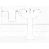 Free-standing ceramic washbasin McKinnon