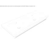 Double rectangular ceramic washbasin Besleney