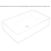 Rectangular countertop ceramic washbasin Pratau