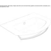 Ceramic washbasin with towel rack and overflow Riebini