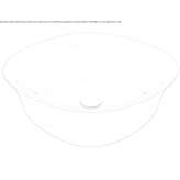 Square ceramic washbasin, countertop Brezza