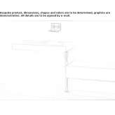 Rectangular ceramic washbasin mounted to the wall Tabio