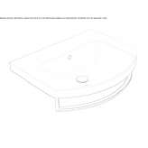 Single ceramic washbasin with a towel hanger Besleney