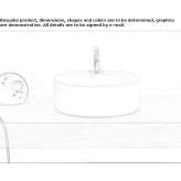 Round ceramic washbasin, countertop Enguera