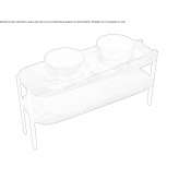 Console double sink Sabbia