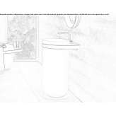Freestanding round Krion® washbasin Kulmain