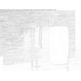 Free-standing round washbasin made of natural stone Olimpo