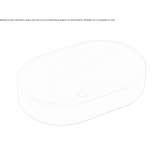 Oval countertop washbasin made of natural stone Kobior