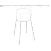 Free-standing round ceramic washbasin Kumberg