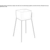 Free-standing square ceramic washbasin Kumberg