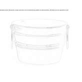 Round ceramic washbasin with a towel rack Patulul