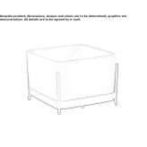 Square ceramic washbasin, countertop Kumberg