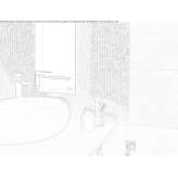 Round countertop washbasin made of natural stone Kodovjat