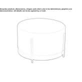Round ceramic washbasin, countertop Kumberg