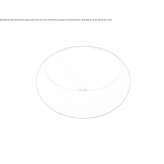Round countertop washbasin made of natural stone Monein