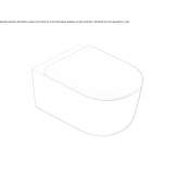 Ceramic wall-hung toilet without a rim Omia