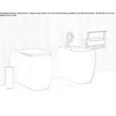 Ceramic toilet mounted on the floor Ruswil