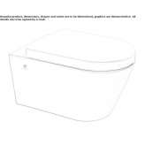 Wall-hung ceramic toilet Ehingen