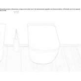 Wall-hung ceramic toilet Pujaut