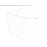 Back to the wall A rimless toilet mounted on the floor Woumen