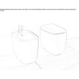 Toaleta ceramiczna z powrotem do ściany Rutul