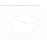 Ceramic wall-hung toilet without a rim Uckerath