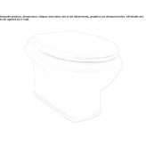 Floor-mounted ceramic toilet, rimless Ocoee