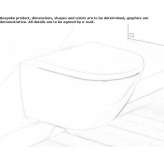 Wall-mounted rimless ceramic toilet Akpinar