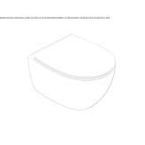 Ceramic wall-hung toilet without rim Patillas