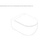 Ceramic wall-hung toilet without a rim Sumas