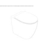 Toaleta ceramiczna montowana na podłodze, bez kołnierza Patillas