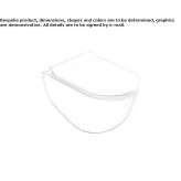 Wall-hung ceramic toilet Fristad