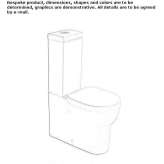 The toilet is connected to an external cistern Newnan