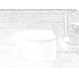 Ceramic wall-hung toilet without a rim Whately