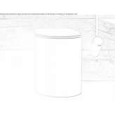 Floor-mounted ceramic toilet, rimless Whately