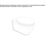 Wall-hung ceramic toilet Polutla