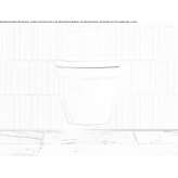 Ceramic wall-hung toilet without a rim Nedeia