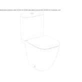 Compact floor-mounted ceramic toilet with external cistern Guerigny