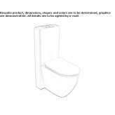 Closely connected ceramic toilet Fristad