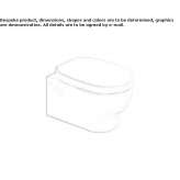 Wall-hung ceramic toilet Newnan