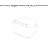 Wall-hung ceramic toilet Newnan