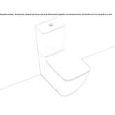Ceramic toilet with closed joint, rimless Barbalos